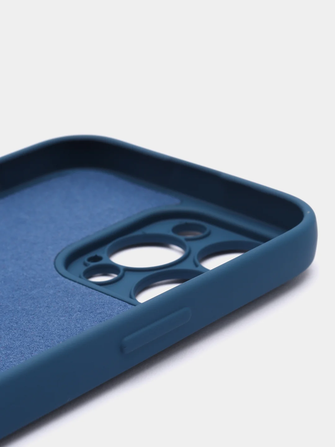 Синий силиконовый чехол Silicone Case с защитой камер для iPhone 13 Pro Max, 14 Pro Max