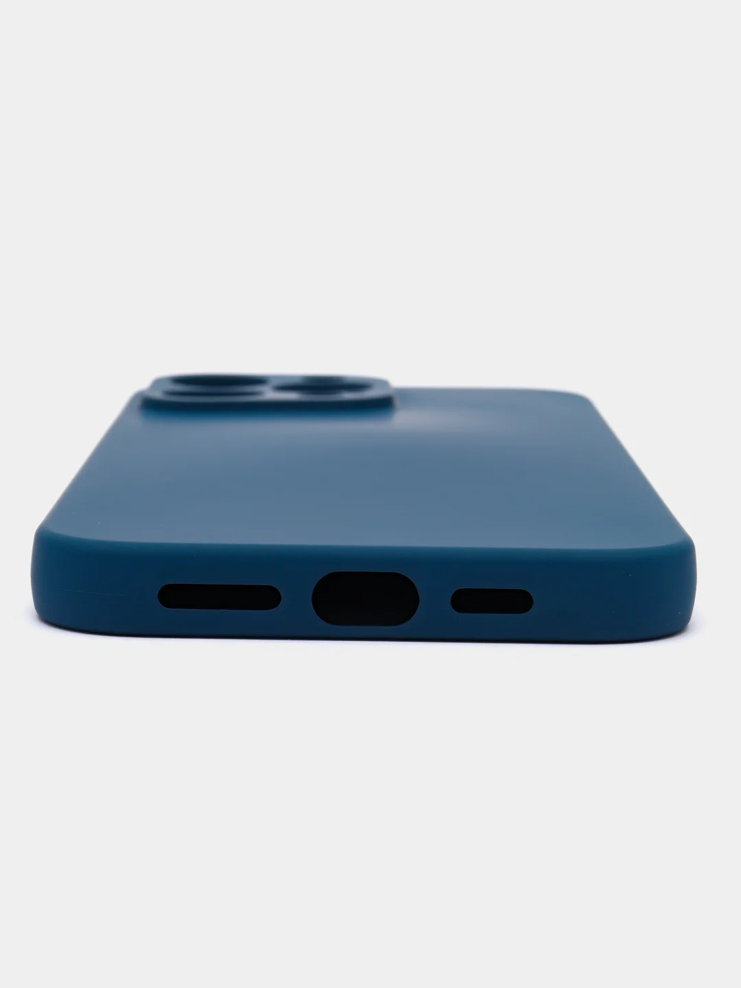 Синий силиконовый чехол Silicone Case с защитой камер для iPhone 13 Pro Max, 14 Pro Max