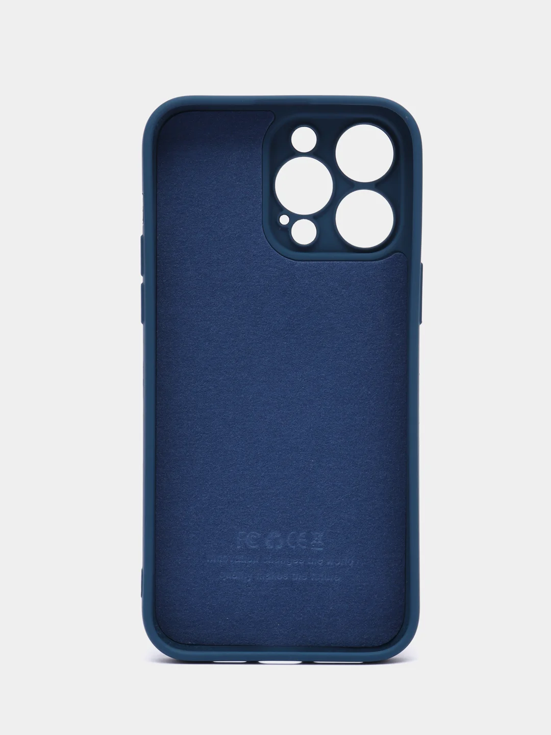 Синий силиконовый чехол Silicone Case с защитой камер для iPhone 13 Pro Max, 14 Pro Max