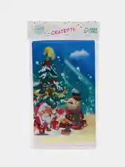 Алый скатерть Новый Год