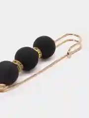 Черный брошь женская "Булавка"