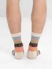 Бежевый носки шерстяные, новогодние, зимние, мужские