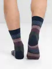 Синий носки шерстяные, новогодние, зимние, мужские
