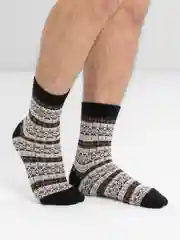 Черный носки шерстяные, новогодние, зимние, мужские