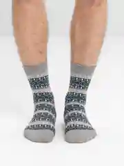 Серый носки шерстяные, новогодние, зимние, мужские