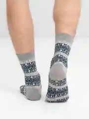 Серый носки шерстяные, новогодние, зимние, мужские