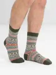 Зеленый носки шерстяные, новогодние, зимние, мужские