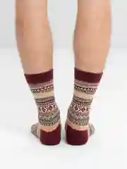 Багровый носки шерстяные, новогодние, зимние, мужские