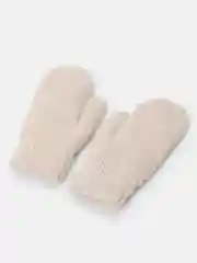 Бежевый варежки зимние, подростковые, детские варежки, с подкладом