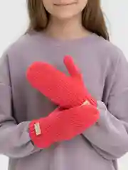 Коралловый варежки зимние, подростковые, детские варежки, с подкладом