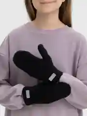 Черный варежки зимние, подростковые, детские варежки, с подкладом