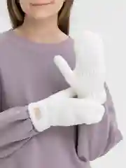 Белый варежки зимние, подростковые, детские варежки, с подкладом