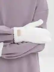 Белый варежки зимние, подростковые, детские варежки, с подкладом