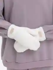 Белый варежки зимние, подростковые, детские варежки, с подкладом