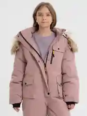 Бежевый комбинезон зимний для девочки