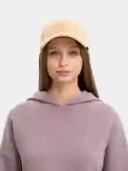 Бежевый бейсболка, кепка утепленная, меховая, унисекс