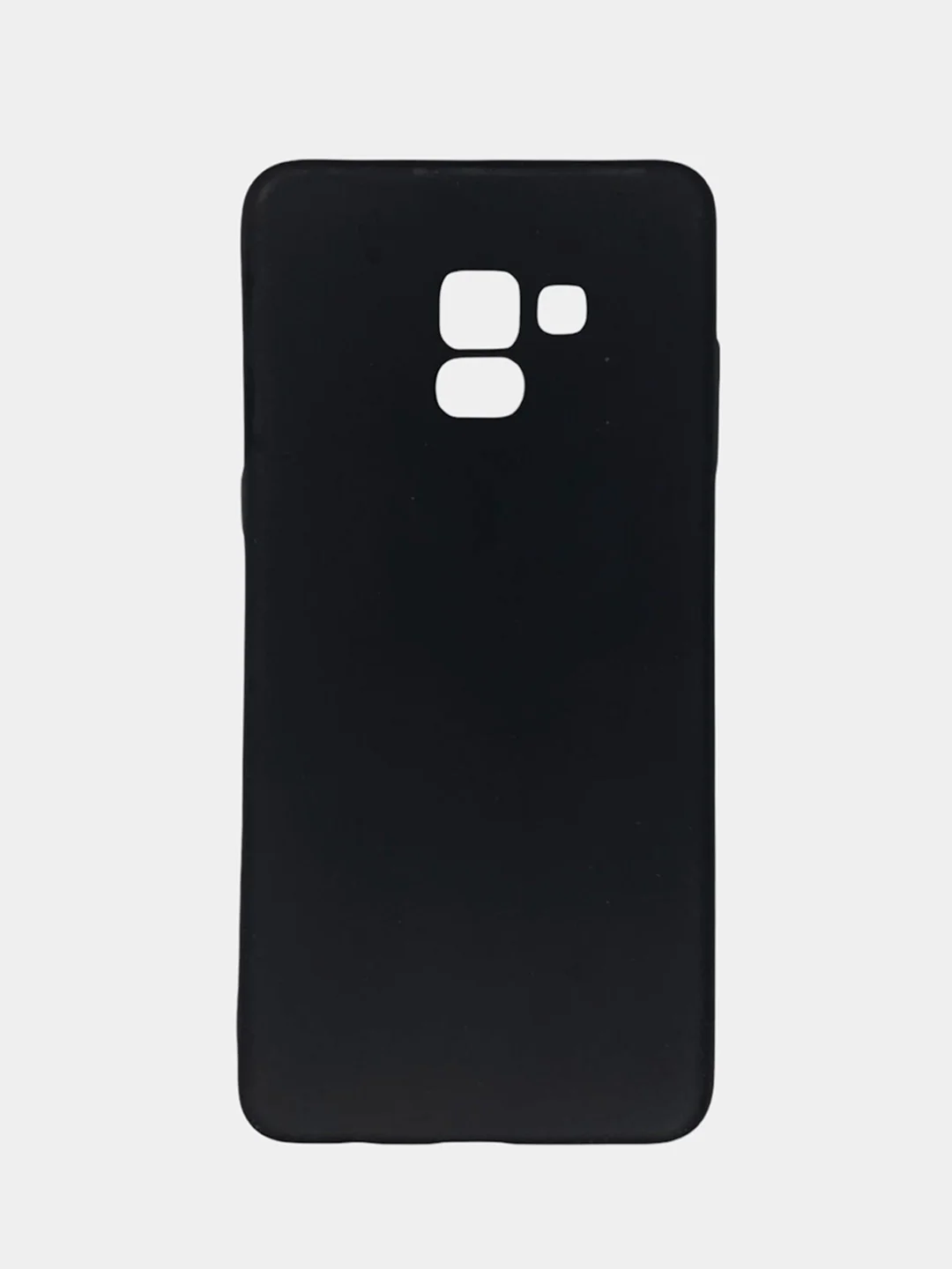 Черный чехол Samsung Galaxy A8+ (A8 Plus) (SM-A730F), Галакси А8+, силиконовый цветной матовый