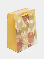 Золотой бумажный подарочный пакет Арт Люкс "Шарики 3D Золото" День Рождения, Детский