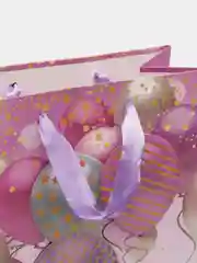 Конфетный бумажный подарочный пакет Арт Люкс "Шарики 3D Золото" День Рождения, Детский