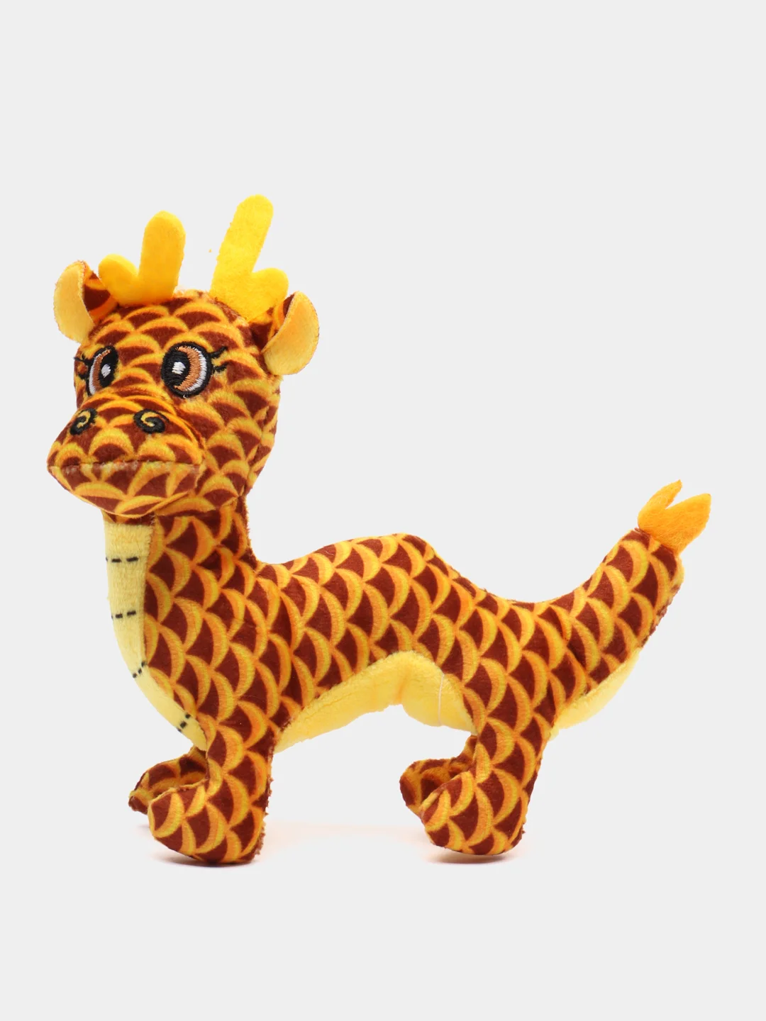 Коричневый мягкая игрушка Дракон , 15 см