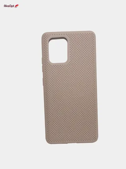 Бежевый чехол Накладка "Soft-touch" с перфорацией для Xiaomi Redmi 7/6a/7a/8A/K20/8/Note10/Mi10