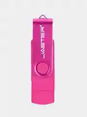 Розовый usb флеш-накопитель 3 в 1, Jaster 4, 16, 32,64 Гб флешка 3 в 1.для телефона и пк