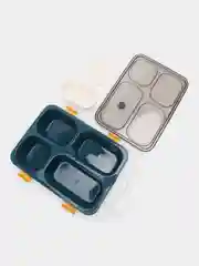 Розовый ланч-бокс "Pakkit", ланчбокс контейнер для еды и пищи с 3-мя отсеками, ёмкость для блюд
