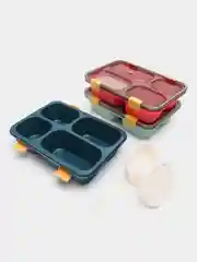Розовый ланч-бокс "Pakkit", ланчбокс контейнер для еды и пищи с 3-мя отсеками, ёмкость для блюд