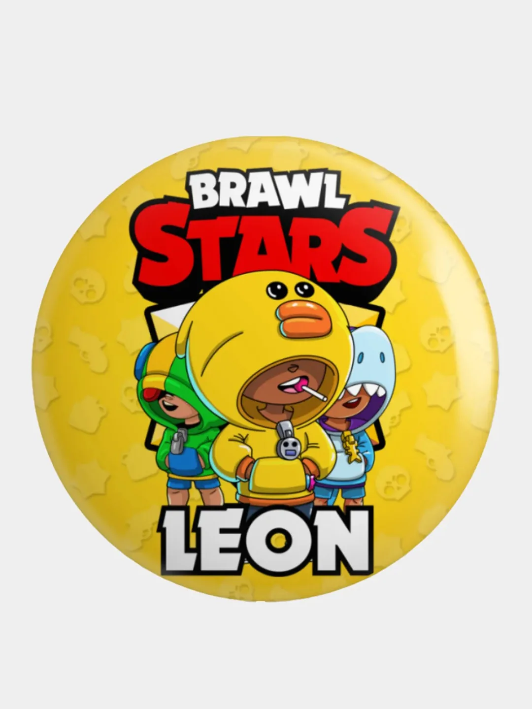 Вишнёвый значок, пин на одежду "Brawl Stars", 37 мм., круглый, металлический