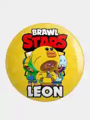 Вишнёвый значок, пин на одежду "Brawl Stars", 37 мм., круглый, металлический