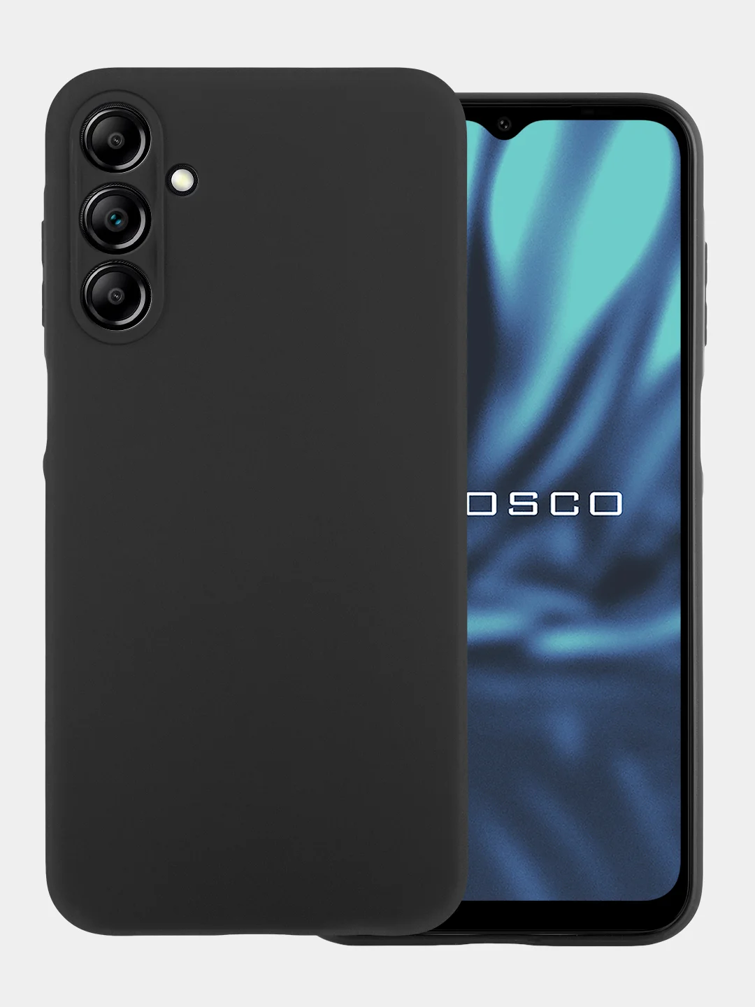 Черный чехол для Samsung Galaxy A15 силиконовый Rosco матовый / прозрачный тонкий с защитой камер