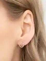 Бронзовый серьги круглые, серьги-круги