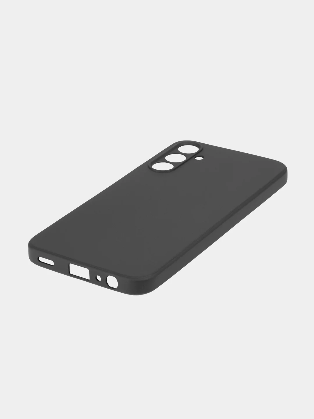 Черный чехол для Samsung Galaxy A15 силиконовый Rosco матовый / прозрачный тонкий с защитой камер