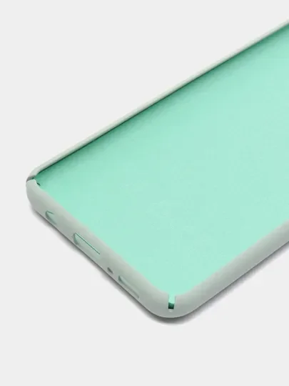 Бирюзовый чехол Накладка "Soft-touch" с перфорацией для Samsung A01/A20/A21S/A41/A60/A71/A81/A91
