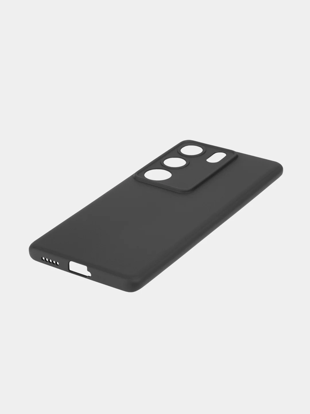 Черный чехол для Vivo V29 матовый, прозрачный Rosco, силиконовый, с защитой камер