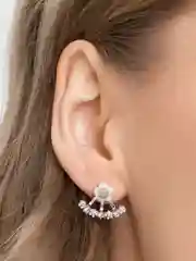 Серебряный серьги джекеты с кристаллами