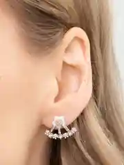 Серебряный серьги джекеты с кристаллами