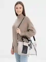 Розовый сумка тоут женская кожаная, базовая
