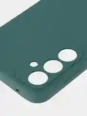 Тёмно-зелёный чехол для Samsung Galaxy S23 FE силиконовый ROSCO матовый / прозрачный с защитой камер