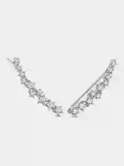 Серьги-зажимы из серебра 925 пробы с родированием