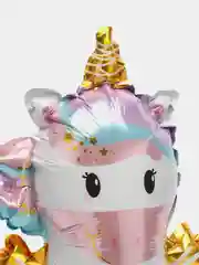 Розовый шар фольгированный на подставке "Единорог", "Тигрёнок", "Русалочка", 38-55 см