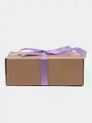 Лавандовый коробка для подарков 24х18х8,5см подарочная с бумажным наполнителем, атласной лентой и без