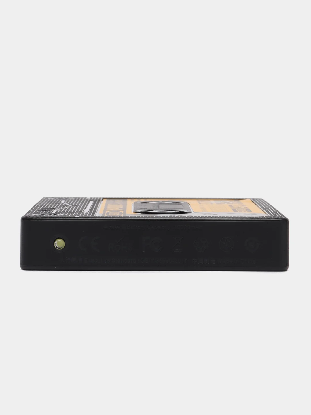 Желтый внешний аккумулятор, 10000 mAh, Power Bank с цифровым дисплеем, быстрая зарядка, ретро кассета