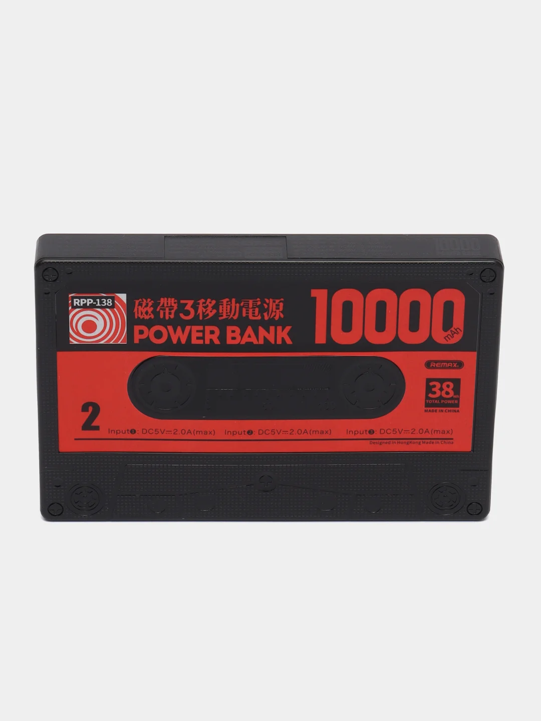 Желтый внешний аккумулятор, 10000 mAh, Power Bank с цифровым дисплеем, быстрая зарядка, ретро кассета