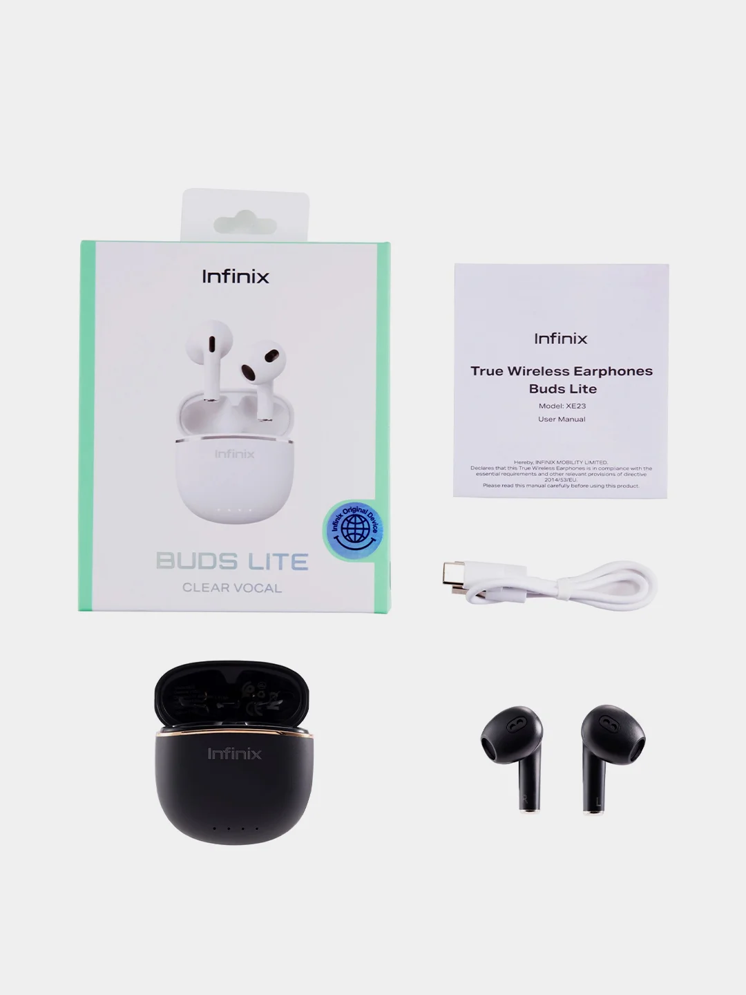 Черный беспроводные наушники Infinix Buds Lite