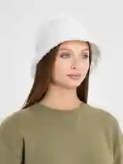 Молочный панама меховая  шляпа
