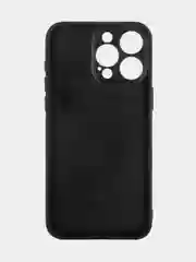 Черный люксовый чехол для iPhone 15 Pro Max Plus алькантара Rosco замшевый силиконовая окантовка