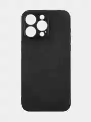 Черный люксовый чехол для iPhone 15 Pro Max Plus алькантара Rosco замшевый силиконовая окантовка