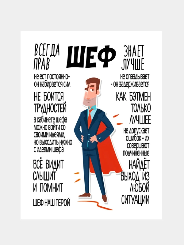 Картина на холсте "Шеф", 30 х 40 см