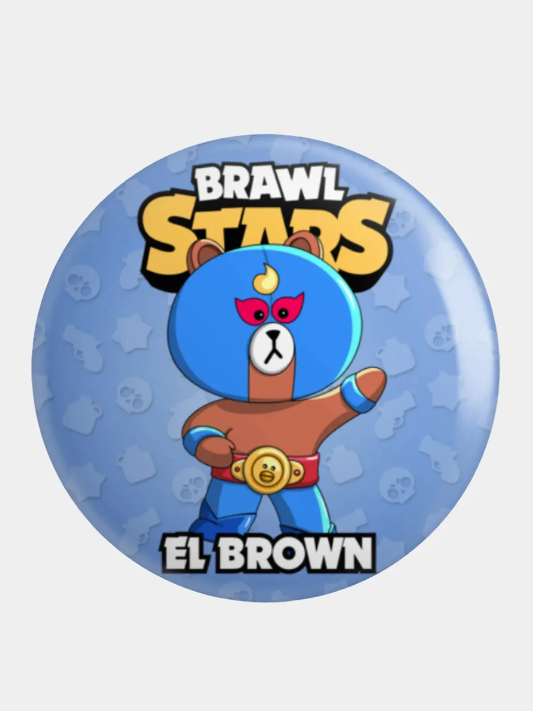 Ледяной значок, пин на одежду "Brawl Stars", 37 мм., круглый, металлический
